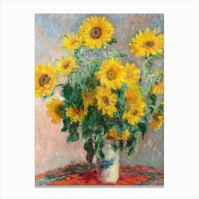 Sunflowers In A Vase 6 Canvas Print