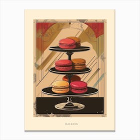 Macaron Art Deco Poster Canvas Print