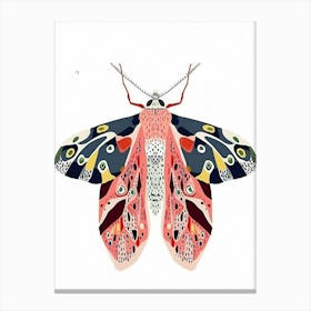 Colourful Insect Illustration Moth 45 Canvas Print