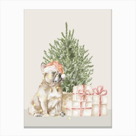 French Bulldog Christmas Tree Canvas Print