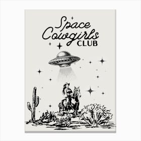 Space Cowgirls Club 4 Canvas Print