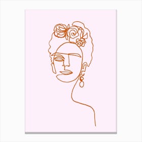 Frida Kahlo Pink Std Canvas Print