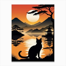 Japan Cat Art 15 Canvas Print