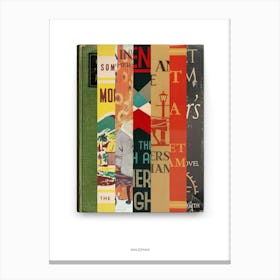 Somerset Maugham - Book Lover Abstract Print -First Edition Covers Leinwandbild