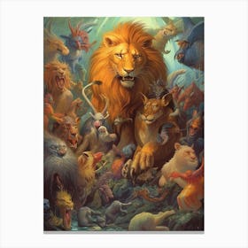 Lions Of The Jungle 1 Canvas Print