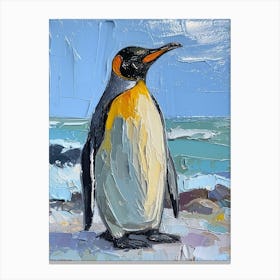 King Penguin St Andrews Bay Colour Block Painting 4 Canvas Print