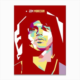 Jim Morrison Wpap Pop Art Canvas Print
