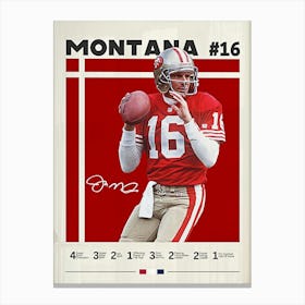 Joe Montana 1 Canvas Print