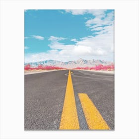 Open Highway Road In Death Valley Canvas Print
