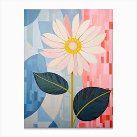 Oxeye Daisy 1 Hilma Af Klint Inspired Pastel Flower Painting Canvas Print