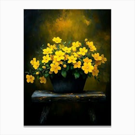 Yellow Flowers In A Vase 1 Lienzos