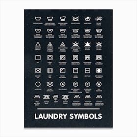 Laundry Symbols Print For Busy Moms Canvas Print