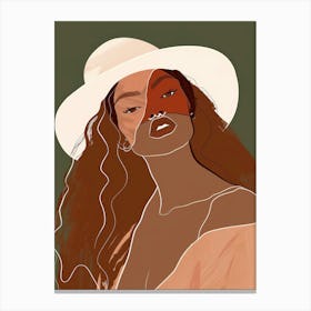 Woman In A Hat 72 Canvas Print