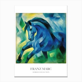 Franz Marc Inspired Horses Blue Horse Collection Painting Canvas Print