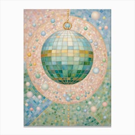 Pastel Disco Ball Canvas Print