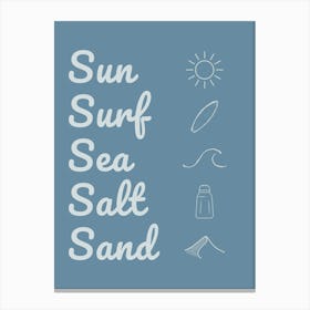 Sun Surf Sea Salt Sand Leinwandbild