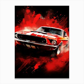 Red Mustang 1 Canvas Print