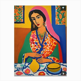 Woman With A Bowl Canvas Print