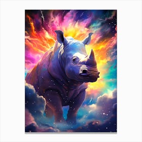 Rhino In The Sky Canvas Print