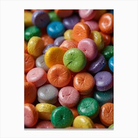 Assorted colored candies Canvas Print