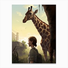 The Last Of Us Giraffe Ellie Fan Art Canvas Print