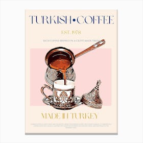 Turkish Coffee Mid Century Canvas Print