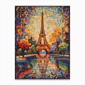Eiffel Tower Paris France Paul Signac Style 19 Canvas Print