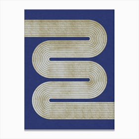 Abstract Mid-Century Track Canvas Print