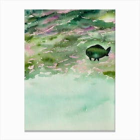 Sea Pig Storybook Watercolour Canvas Print