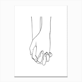 Couple Holding Hands Canvas Print