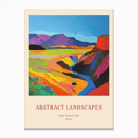 Colourful Abstract Ambor National Park Bolivia 2 Poster Canvas Print