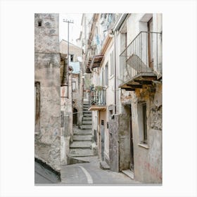 Alleyway In Calabria in Italy Canvas Print