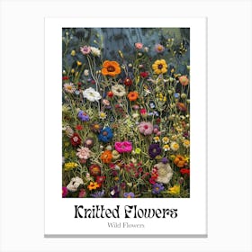 Knitted Flowers Wild Flowers 2 Canvas Print