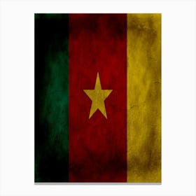 Cameroon Flag Texture Canvas Print