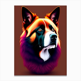 Portrait Of A Dog Canvas Print