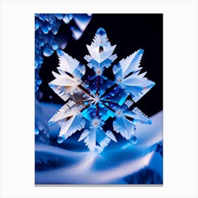 Crystal, Snowflakes, Pop Art Photography 3 Canvas Print