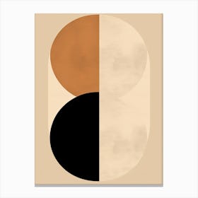 Radiant Rhythms; Beige Mid Century Melodies Canvas Print