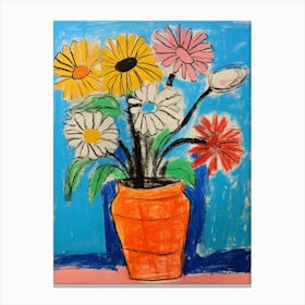 Flower Painting Fauvist Style Calendula 1 Canvas Print