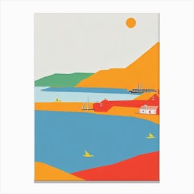 Cemaes Bay Anglesey Wales Midcentury Canvas Print