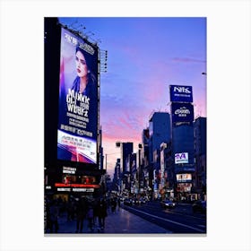 Billboard Awaiting Advertisement Installation Stands In Stark Contrast To An Urban Street Scene G (3) Canvas Print