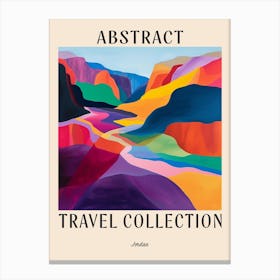 Abstract Travel Collection Poster Jordan 4 Canvas Print