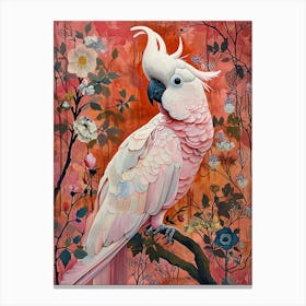 Floral Animal Painting Cockatoo 2 Canvas Print