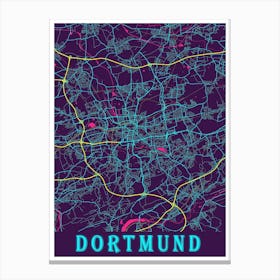 Dortmund Map Poster 1 Canvas Print