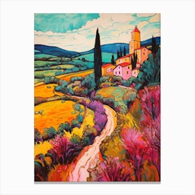 Val D Orcia Italy 1 Fauvist Painting Canvas Print