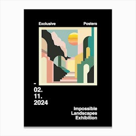 Impossible Landscapes Exhibition Archive Poster 11 Canvas Print