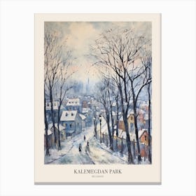 Winter City Park Poster Kalemegdan Park Belgrade Serbia 2 Canvas Print