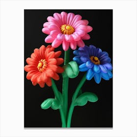 Bright Inflatable Flowers Zinnia 2 Canvas Print