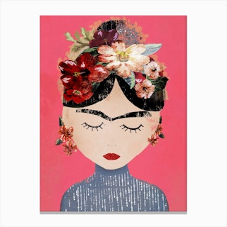 Frida Pink  Canvas Print