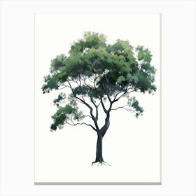 Sycamore Tree Pixel Illustration 1 Canvas Print