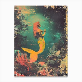 Retro Mermaid Photograph Inspired 1 Canvas Print